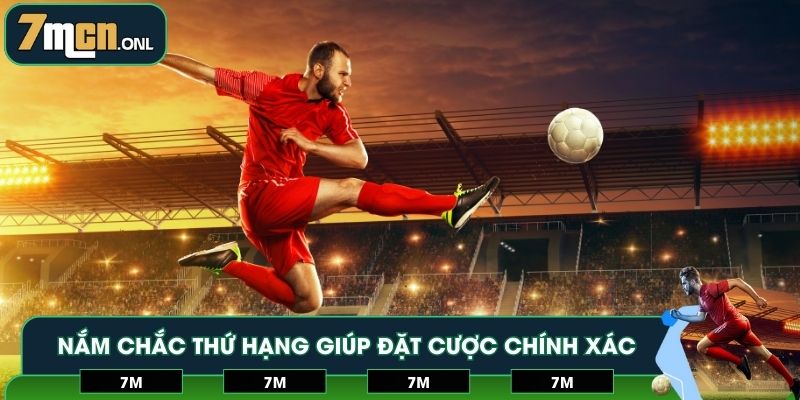 Nắm chắc thứ hạng giúp đặt cược chính xác